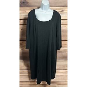 Simonton Says By George Simonton Gray A-Line Dress Sz Large Thick Stretchy Midi